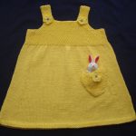 Bright Yellow Tunic Dress with Finger Puppet in Pocket