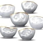 White porcelain with fun expressions