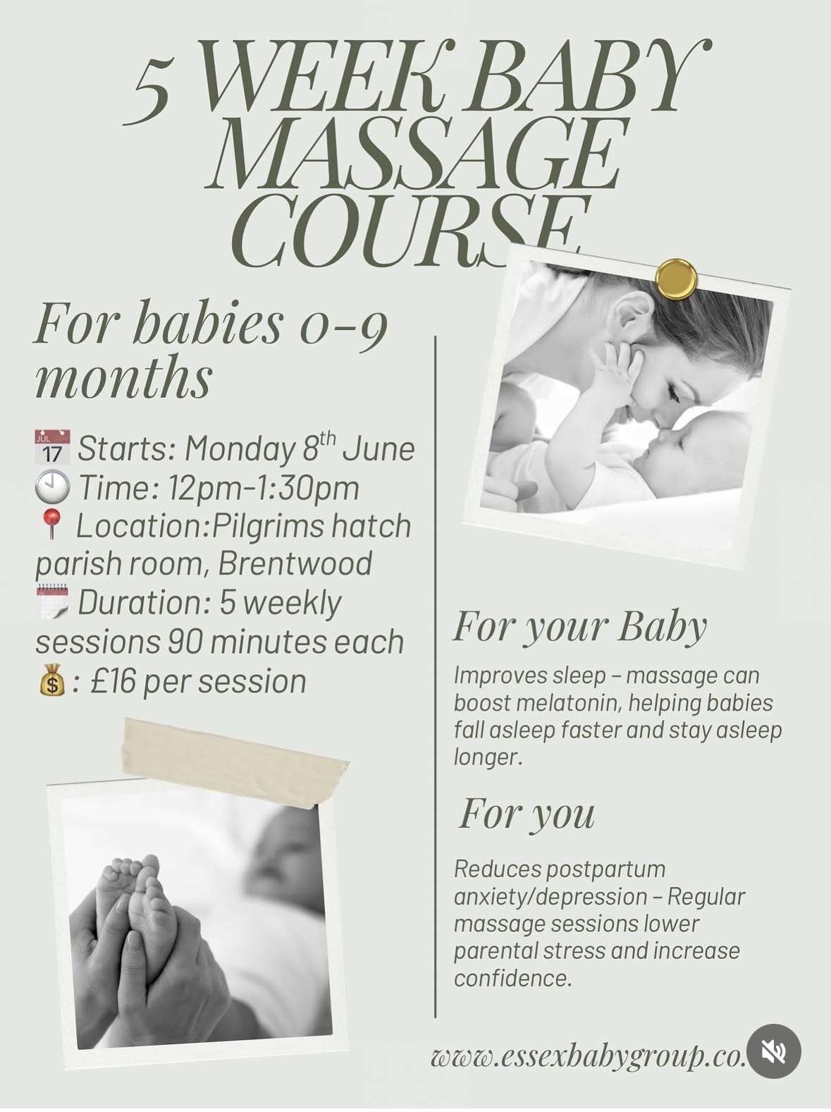 Baby massage course
