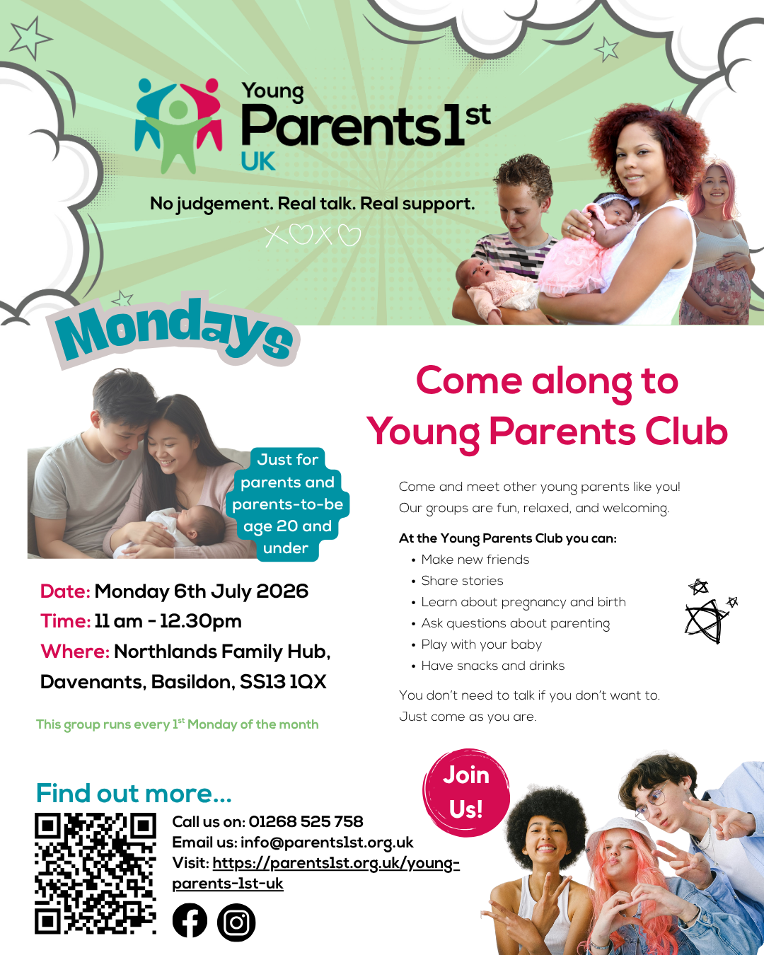 Young Parents Club: Mondays AM, Basildon