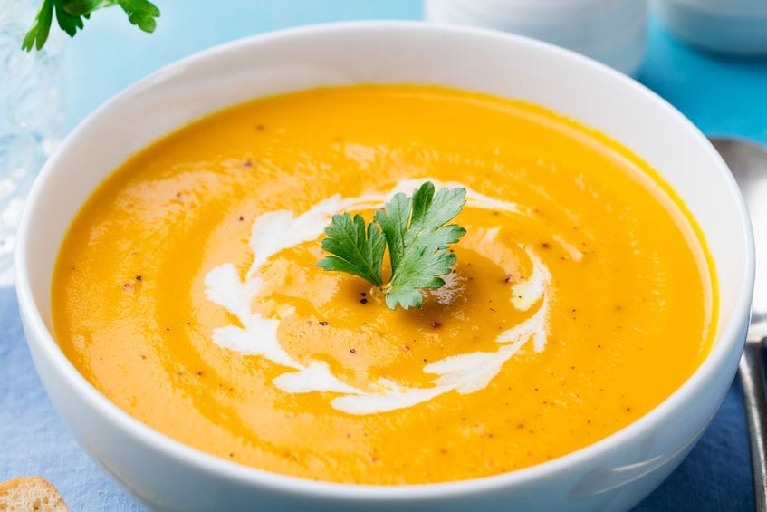 Butternut squash soup with chilli